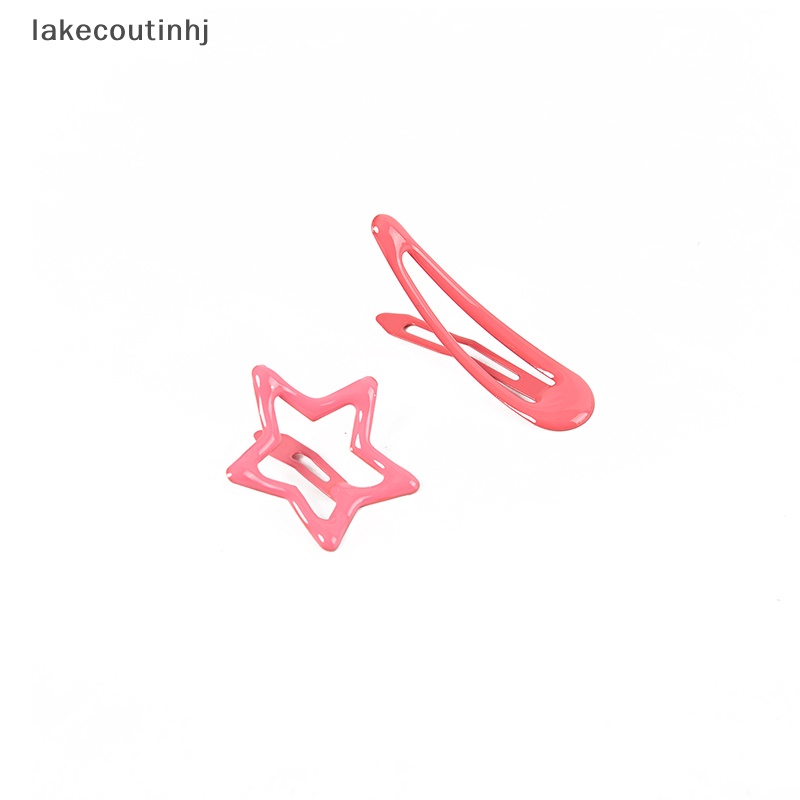 Bộ 2 Kẹp Tóc Kim Loại Hình Ngôi Sao Nhiều Màu Sắc Y2K