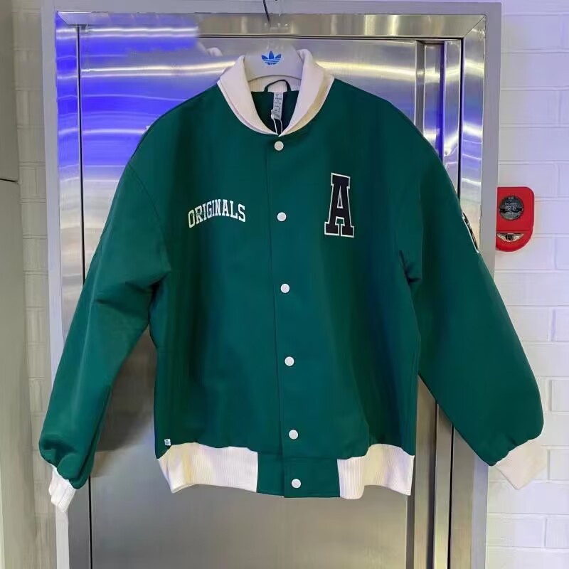 Áo Khoác Thể Thao Cổ Đứng Thêu Logo Adidas Thời Trang Cho Cặp Đôi