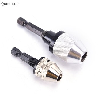 Queenten 1/4 "hex shank keyless drill chuck quick change bit driver converter adapter qt