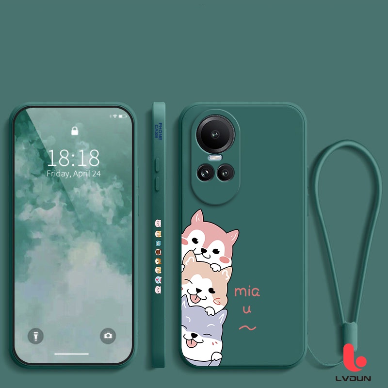 Ốp Điện Thoại Cho OPPO Reno10 5G Reno 10Pro 5G Ốp Điện Thoại Silicon Mềm Họa Tiết Cún Dễ Thương Cho OPPO Reno 10 5G Reno 10Pro 5G 2B-GG