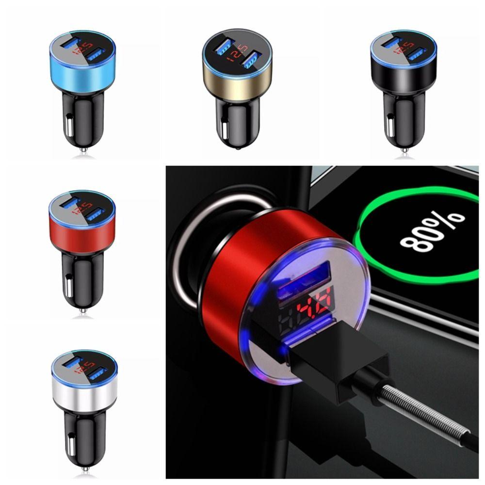 Vôn Kế Kỹ Thuật Số QC 3.0 Hai Cổng USB 5V-3.1A 12V / 24V Có Màn Hình LED Cho Xe Hơi