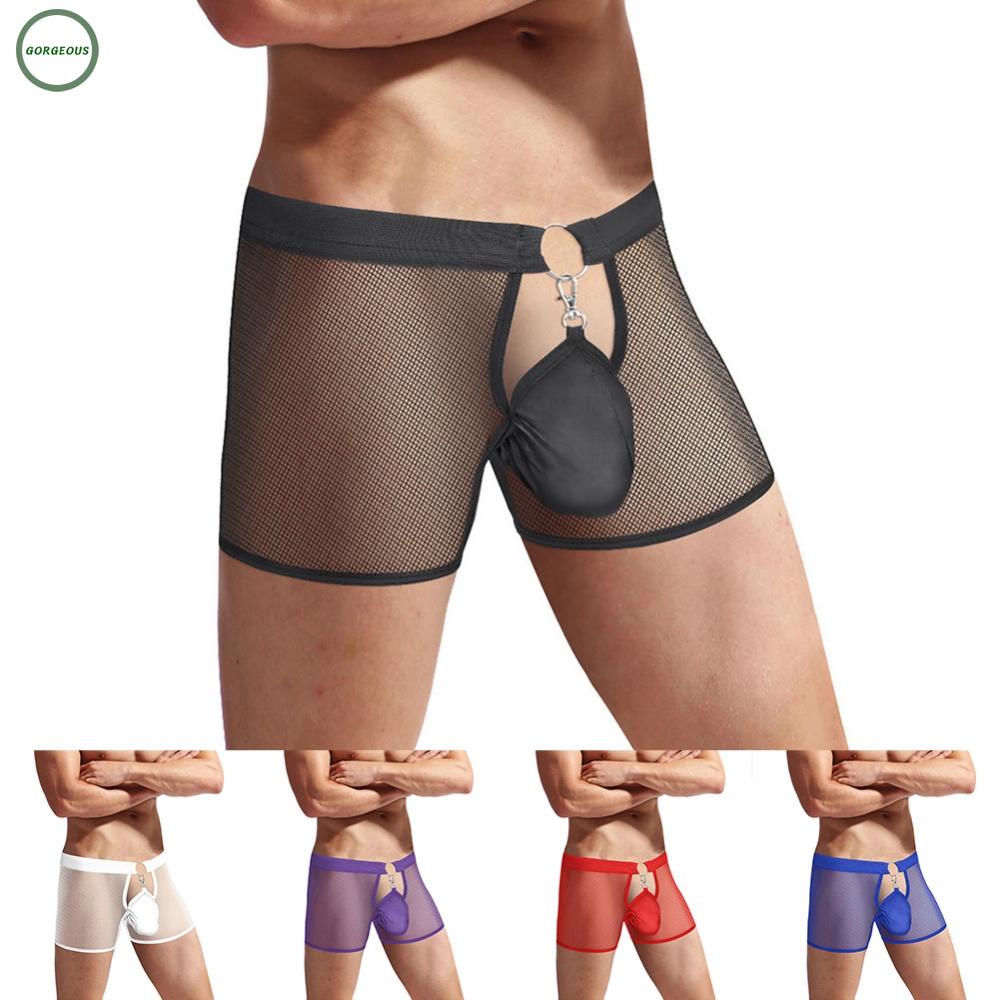 Mới Quần Lót Lưới Siêu Nhẹ Xuyên Thấu Gợi Cảm Cho Nam