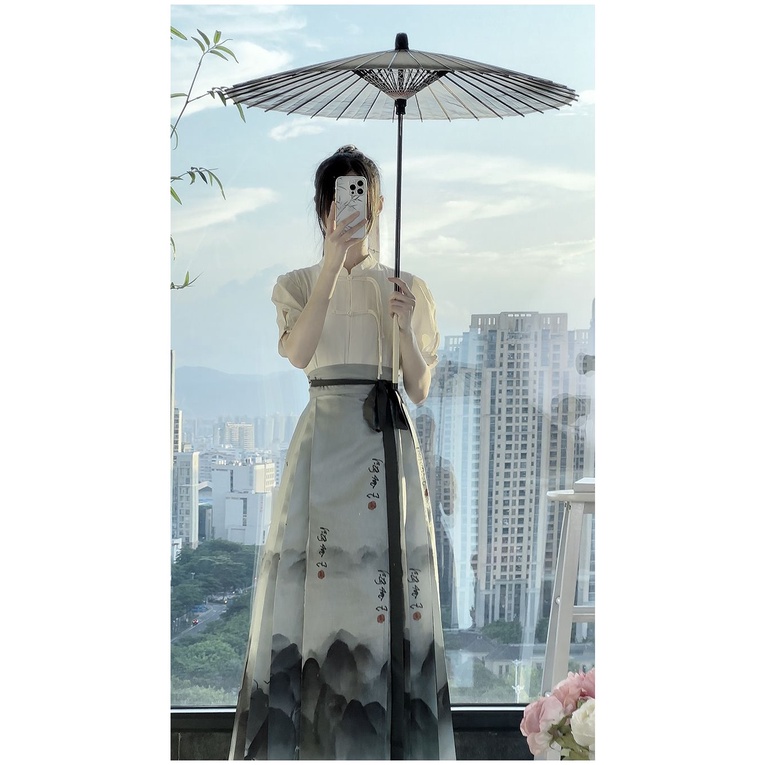 Váy Hán Phục Phong Cách Trung Hoa Mới Dễ Phối Đồ Hàng Ngày Cho Nữ#23728