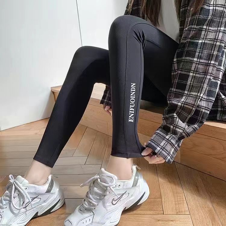 Quần Legging Lưng Cao Ôm Dáng Co Giãn Tốt In Hình Cá Mập Xinh Xắn Cho Nữ