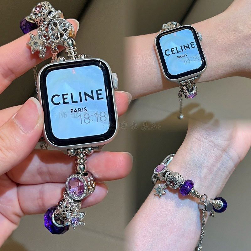 PANDORA Dây Đeo Đồng Hồ Bằng Kim Loại Dành Cho apple watch 40mm 41mm 45mm 44mm 49mm iwatch Series ultra 7 8 6 5 4 SE 3