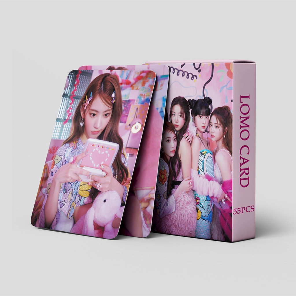 55pcs/box LE SSERAFIM FREALESS Japan Album ANTIFRAGILE Photocards KAZUHA SAKURA CHAEWON YUNJIN EUNCHAE Lomo Cards Lesserafim Kpop Postcards Kpopfan store
