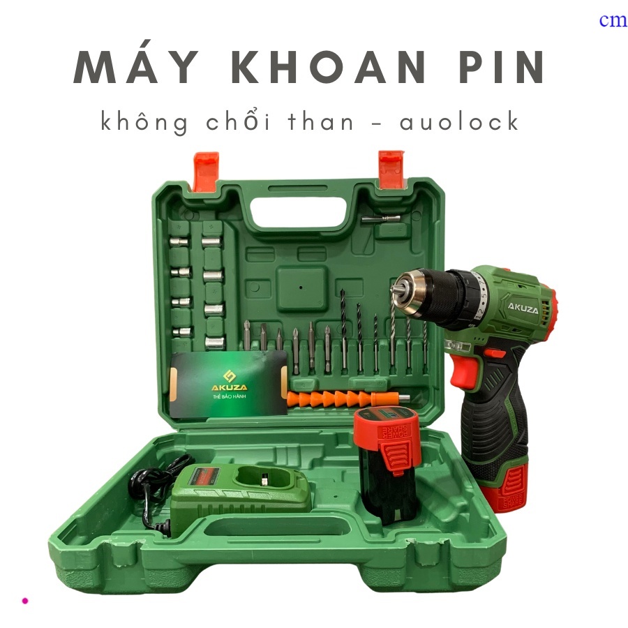 Máy Khoan Pin Akuza K3 16,8V Nhỏ Gọn Động Cơ Không Chổi Than chính hãng AKUZA, cm