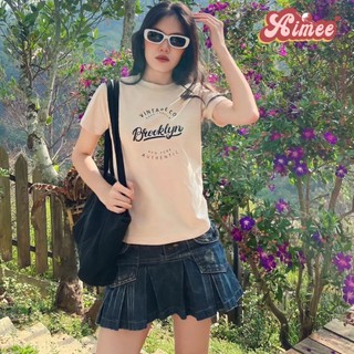 Áo baby tee Brooklyn vintage đơn giản chất cotton 2 chiều