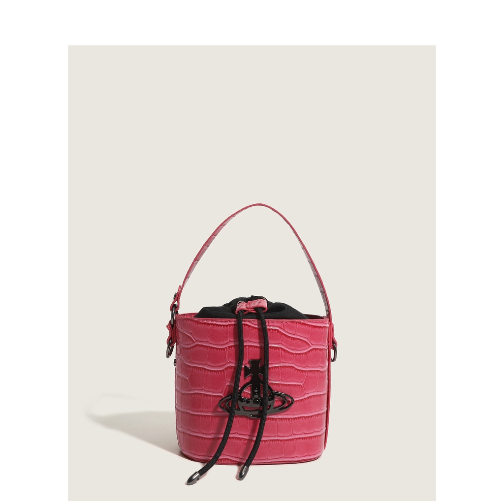 Túi Đeo Vai Dây Rút Họa Tiết Da Cá Sấu Thời Trang Cho Nữ