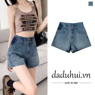 Daduhui New American Ins High Street Retro Denim Shorts Niche High Waist Wide Leg Pants Large Size Hot Pants