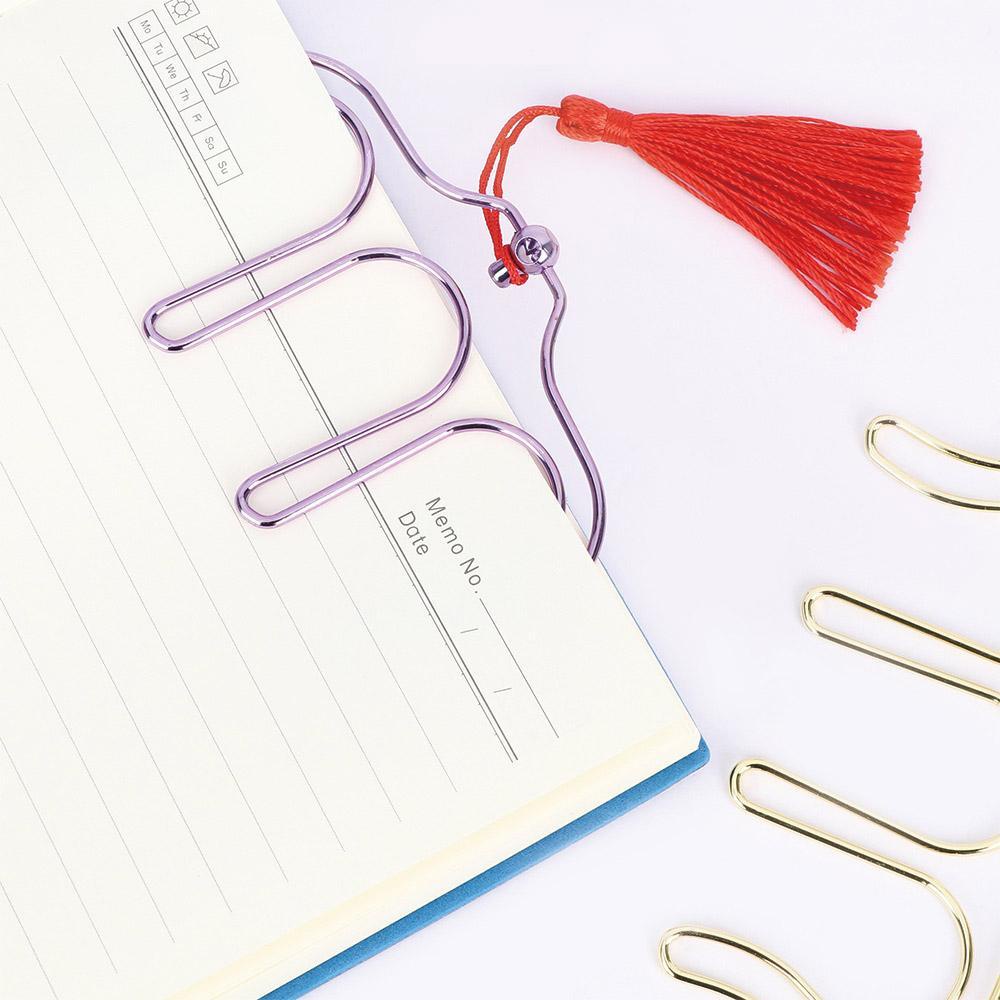 Kẹp Sách Kim Loại Mạ Điện Hình Nốt Nhạc Có 5 Màu