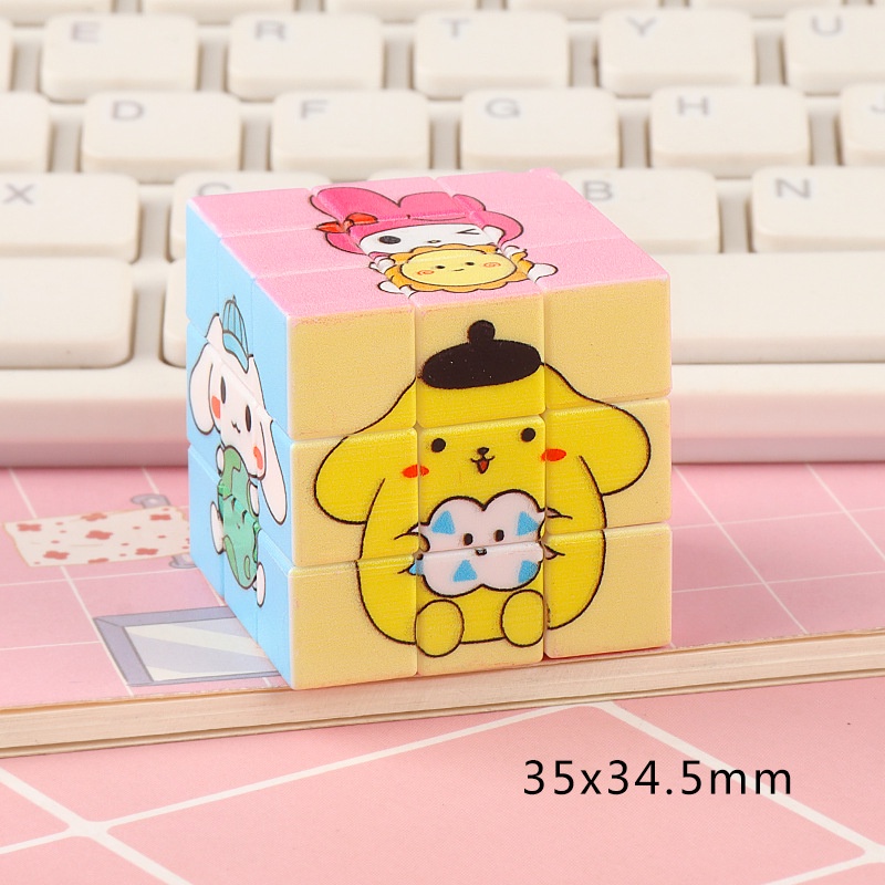 Móc Khóa Hình Khối Rubik Mini Hoạt Hình Dễ Thương