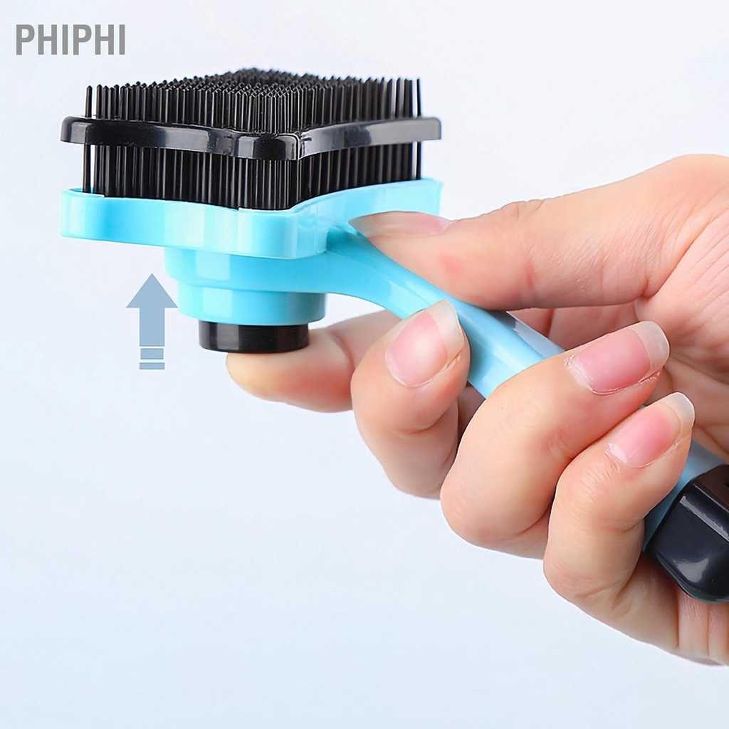 PHIPHI Có hàng sẵn Bàn chải thú cưng Các hạt massage tự làm sạch loại bỏ lông rụng Lược cho chó mèo