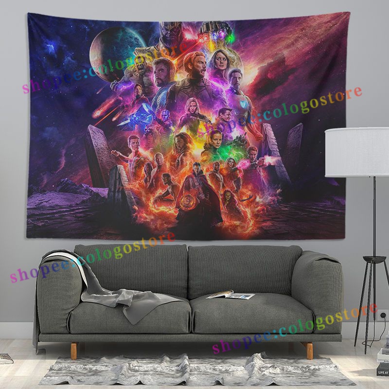 Thảm Treo Tường 100 * 70cm 35 Kiểu Marvel Avengers Iron Man Trang Trí Nhà Cửa Phòng Ngủ Trẻ Em