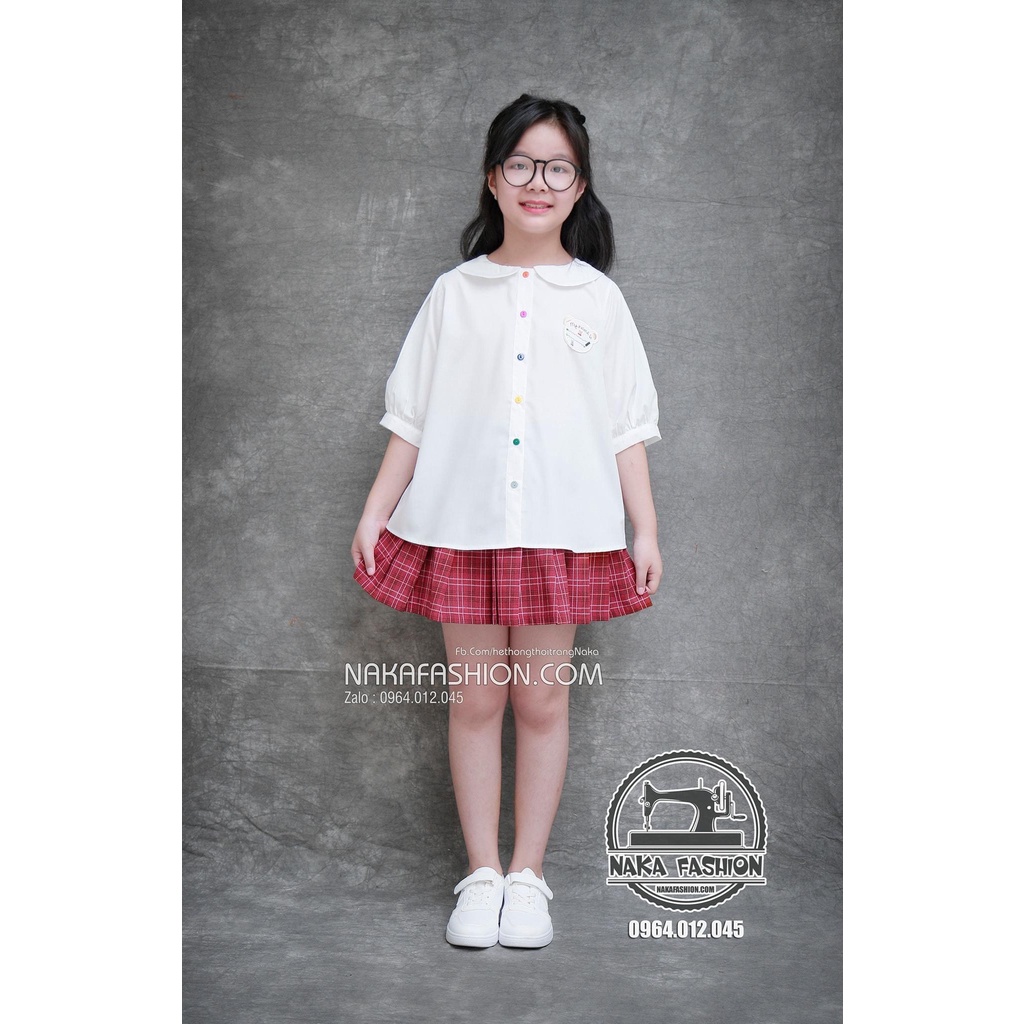 Áo Sơ Mi Cổ Sen Cúc Màu - MSP 2581A