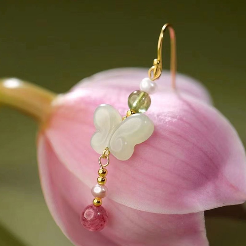 Khuyên Tai Hình Bướm Phong Cách Trung Hoa Cổ Điển Ngọt Ngào Kiểu Mới