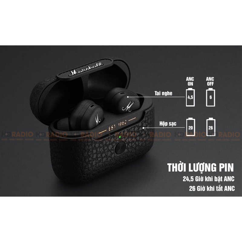 Tai Nghe Marshall Motif ANC Siêu Phẩm 2023 Tai Nghe Bluetooth Không Dây BH 12 Tháng