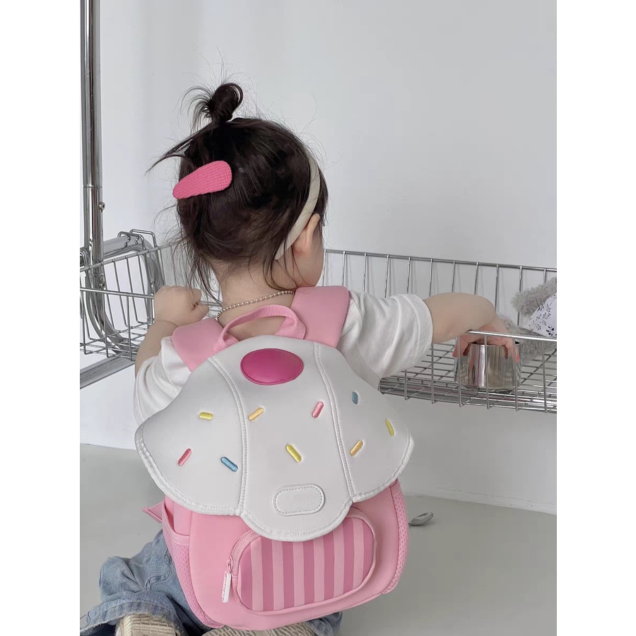 Balo Đi Học Mẫu Giáo Cho Bé Gái, Balo Hình Bánh Kem Hồng Dễ Thương Cho Bé, Mẫu mới nhất 2023