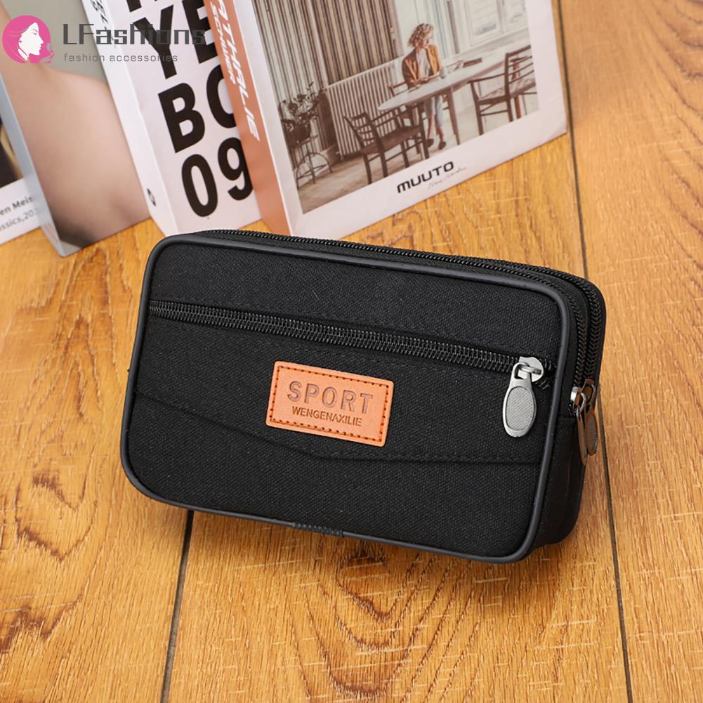 ❀ Áo Thun In Chữ Lovefashionss Thời Trang ❀ Túi đựng điện thoại nam nhiều lớp túi thắt lưng fanny pack túi vải túi nhỏ