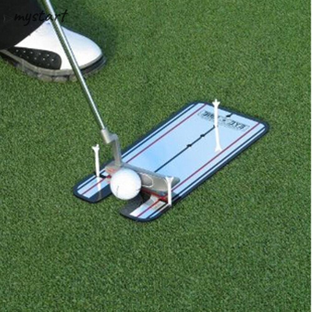 Golf putting mirror alignment training aid swing trainer eye line