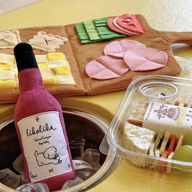 Đồ Chơi Nhồi Bông Hình Bình Nước menu Dễ Thương Có Mùi Thức Ăn Ẩn Cho Cún Cưng