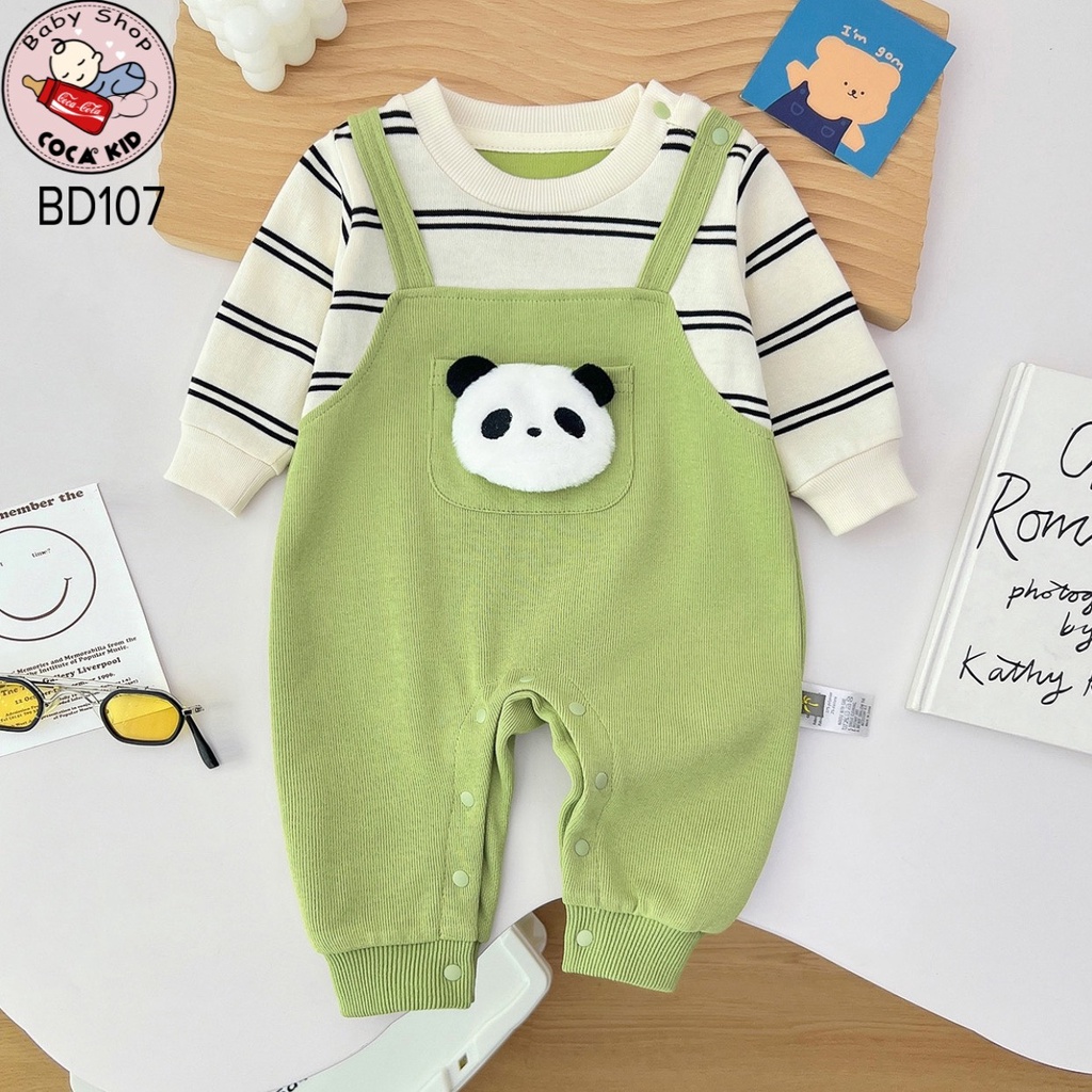 BODY PANDA XANH YẾM LIỀN COTTON
