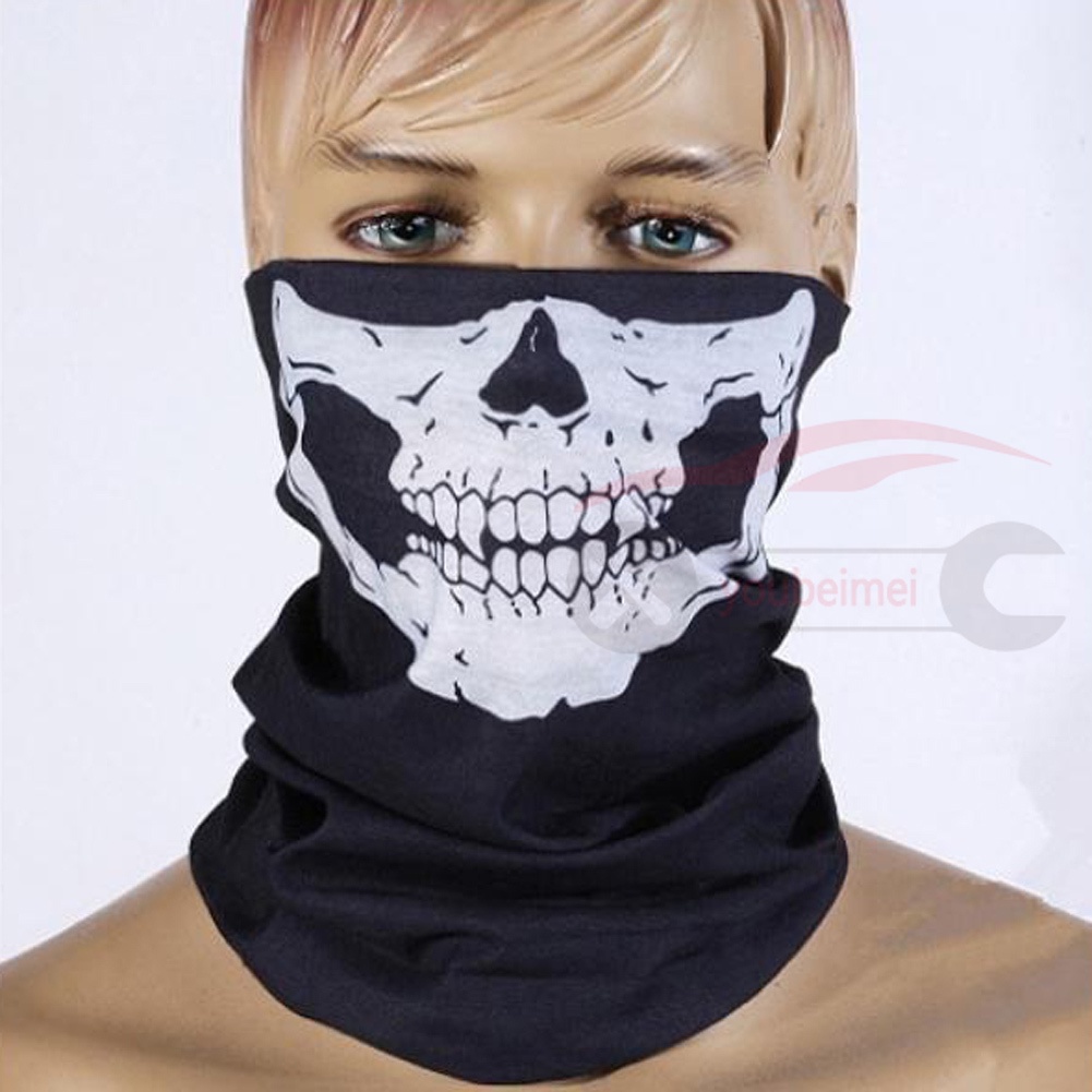 Mặt nạ huấn luyện xe máy ngoài trời cool skull bike scarf mask bandana motor bike sport scarf neck warmer winter halloween