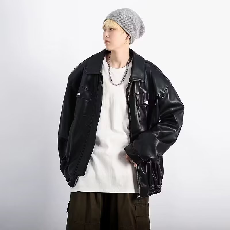 Áo Khoác Da nam cao cấp Phong Cách Hàn Quốc Thời Trang Thu Xuân Dành Cho Nam simple fashion áo khoác nam đẹp bomber jackets áo dài tay nam fashion áo khoác bomber