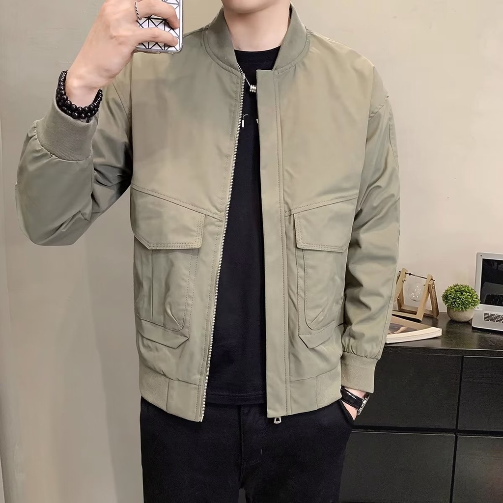 Áo Khoác Bóng Chày Cao Cấp Ôm Dáng Phong Cách Đường Phố Hàn Quốc Mùa Thu Mới Cho Nam