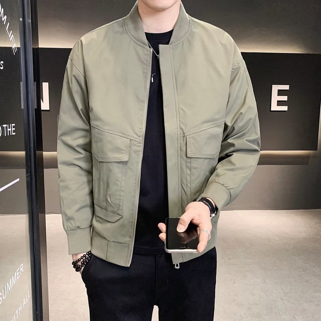 Áo Khoác Bóng Chày Cao Cấp Ôm Dáng Phong Cách Đường Phố Hàn Quốc Mùa Thu Mới Cho Nam