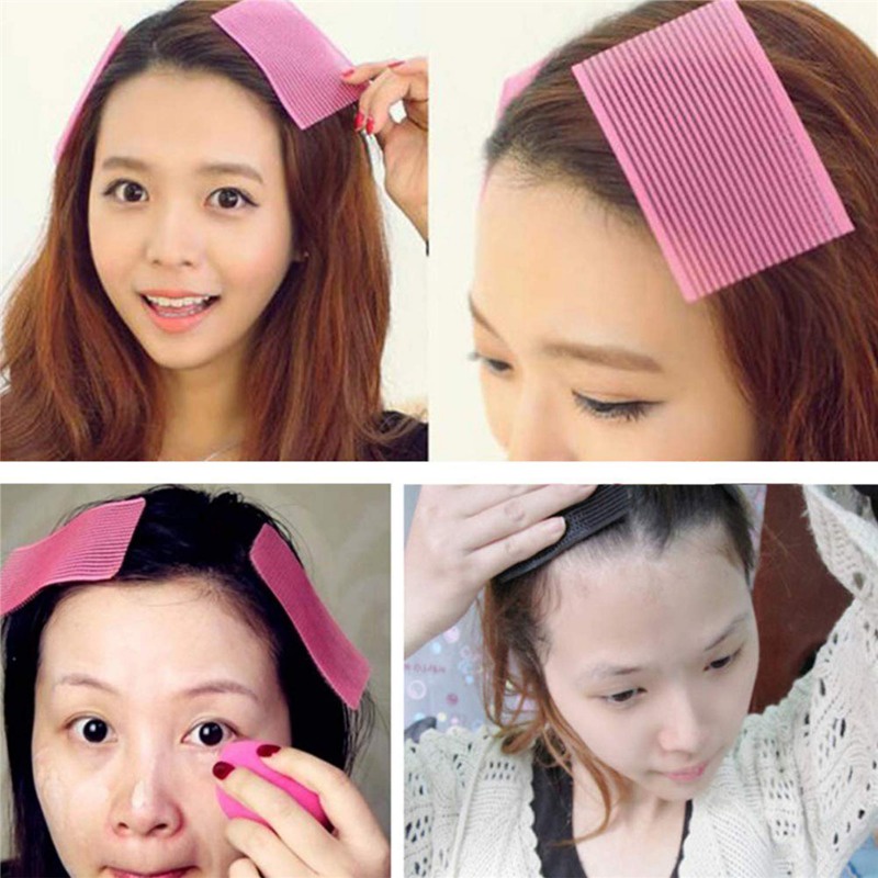 Hair fringe self-adhesive patch / 6pcs women girls solid color bangs posts hair sticker / bangs pad kẹp cố định / dụng cụ tạo kiểu tóc phụ kiện / miếng dán trang điểm /