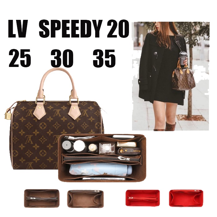Bộ tổ chức túi chèn nỉ cho lv speedy 20 25 30 35 túi đeo vai túi tote lót