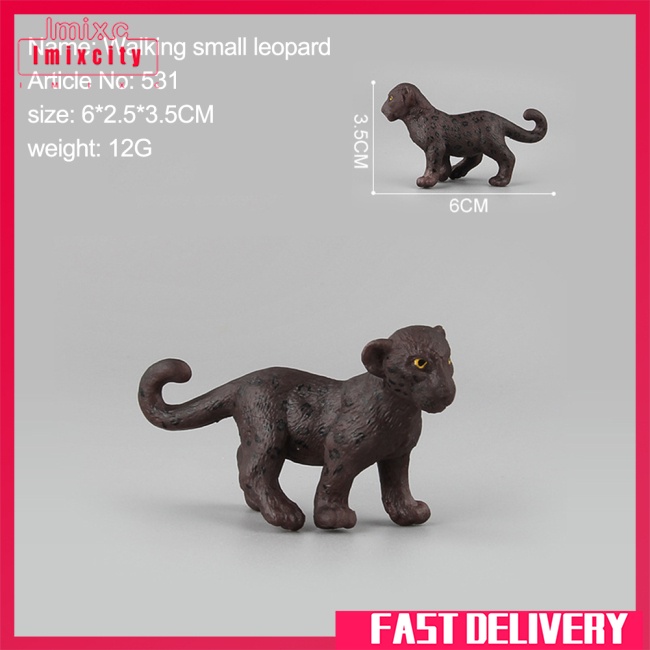 Imixcity mô phỏng mô hình động vật đồ chơi hình hành động tĩnh con báo hoang dã trang trí trẻ em thu thập quà tặng đồ chơi