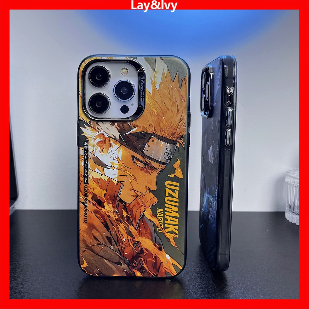Phim hoạt hình phim hoạt hình anime naruto naruto kakashi mạ khung ống kính kim loại imd vỏ điện thoại silicon thích hợp cho iphone 14 14pro 14max 13promax 12 12promax 11