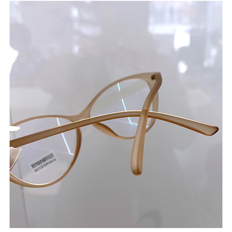 【-0°~-400°Gương Trang Điểm tr90 Mắt Mèo Màu Đen Chống Ánh Sáng Xanh Chống Bức Xạ Phong Cách retro Cho Nam Và Nữ