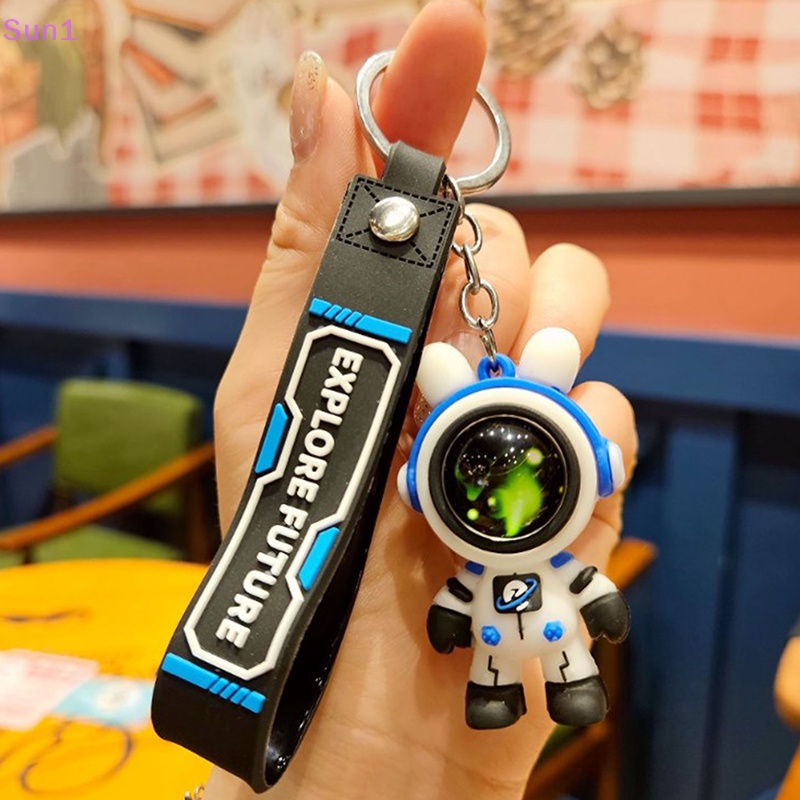 Sun1> cartoon rabbit keychain dễ thương phi hành gia thỏ búp bê chìa khóa túi mặt dây chuyền cặp đôi xe chìa khóa túi sáng tạo phụ kiện quyến rũ tốt