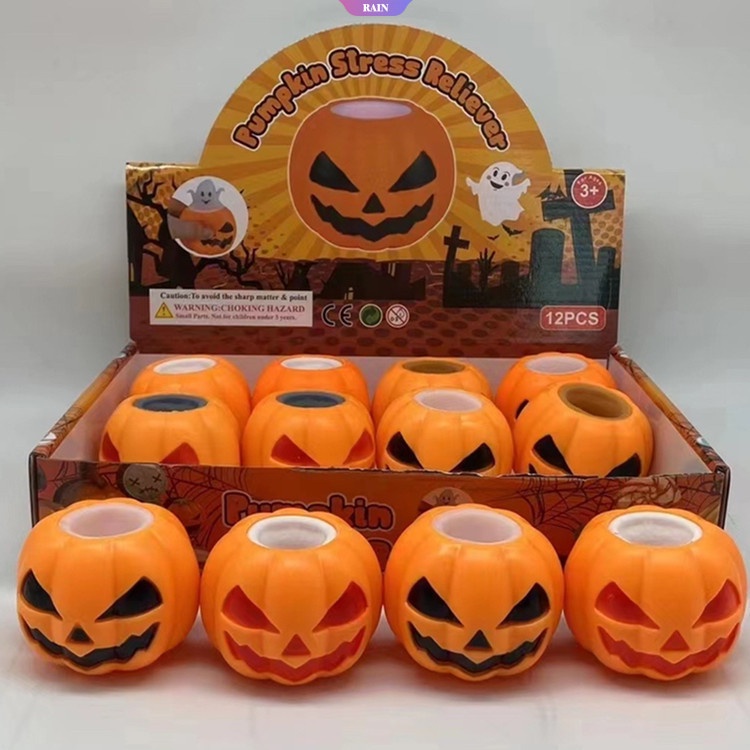 Vui nhộn pumpkin ghost bóp đồ chơi người lớn trẻ em đồ chơi giải nén giảm căng thẳng bóng thông hơi halloween trang trí tiệc prop baby quà tặng học sinh