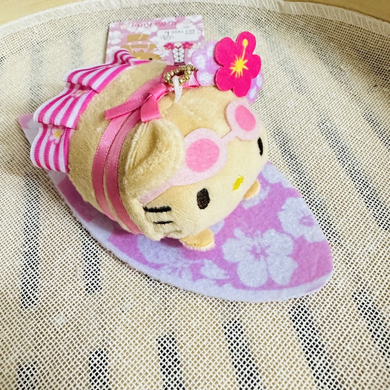 Kawaii sanrio hello kitty đồ chơi sang trọng kt surfboard móc khóa dễ thương mặt dây chuyền nhồi bông quà tặng sinh nhật