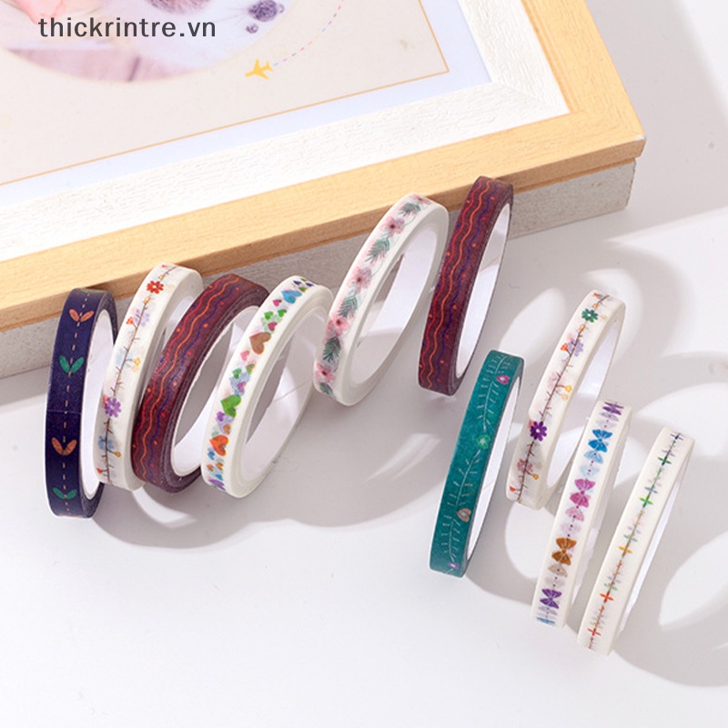 Thi 7mm * 10m washi tape masking tape kawaii trang trí băng dính sticker scrapbooking diary văn phòng phẩm vn