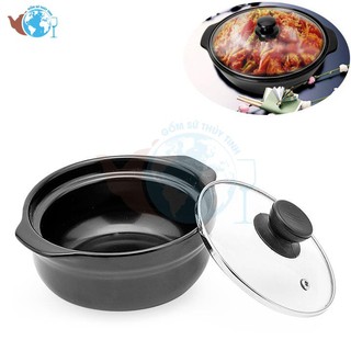Nồi đất nấu ốc, kho cá,, nấu lẫu, nồi đất hầm thịt thơm ngon cao cấp - Nồi 1 lít - Nồi hầm đáy sâu lớn