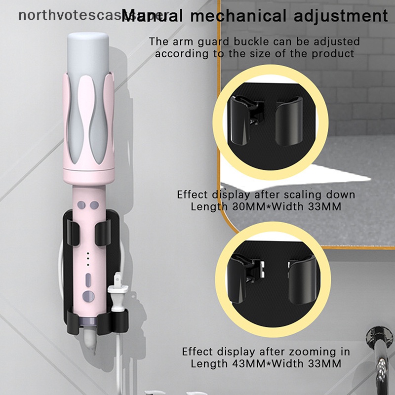 Northvotescastsuper máy uốn tóc máy duỗi tóc giá đỡ máy sấy tóc treo tường lược tổ chức phòng tắm phụ kiện nhà dụng cụ lưu trữ đục lỗ nvcs miễn phí