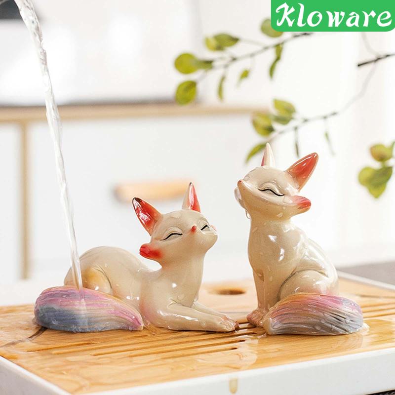 Đồ Chơi Trang Trí Bàn Trà Hình Chú Cáo Nhỏ Thay Đổi Màu Sắc Độc Đáo Trà vật nuôi động vật trang trí quà tặng