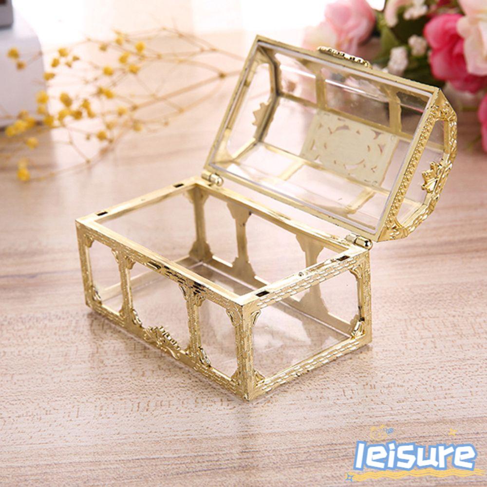 Hộp rương kho báu trong suốt bằng nhựa dành cho trang trí đám cưới