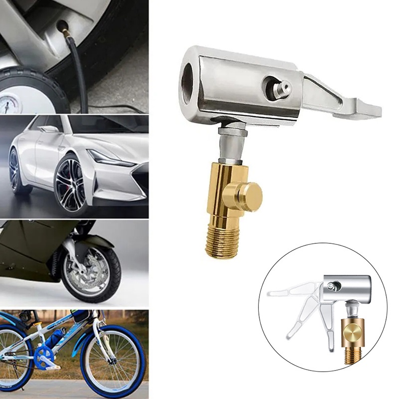 Bộ Dụng Cụ Sửa Chữa Bơm Hơi Lốp Xe Hơi / Xe Máy / Xe Đạp Thiết Kế Nhỏ Gọn 90 Độ Tiện Dụng