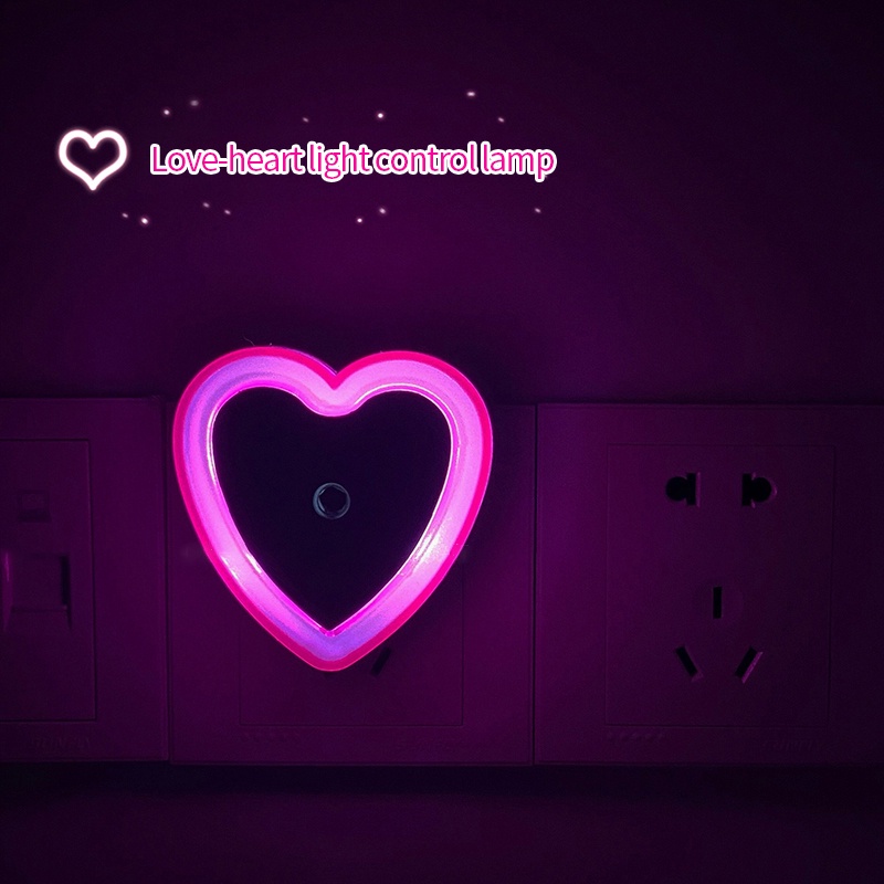 Đèn LED Ngủ Hình Trái Tim Nhiều Màu Sắc Dễ Thương Dùng Làm Quà Tặng