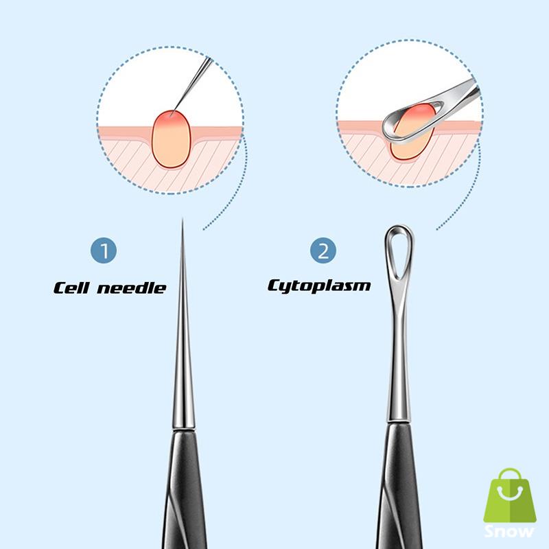 Bộ 7 nặn mụn đầu đen + Nhíp dụng cụ Chăm sóc da mặt