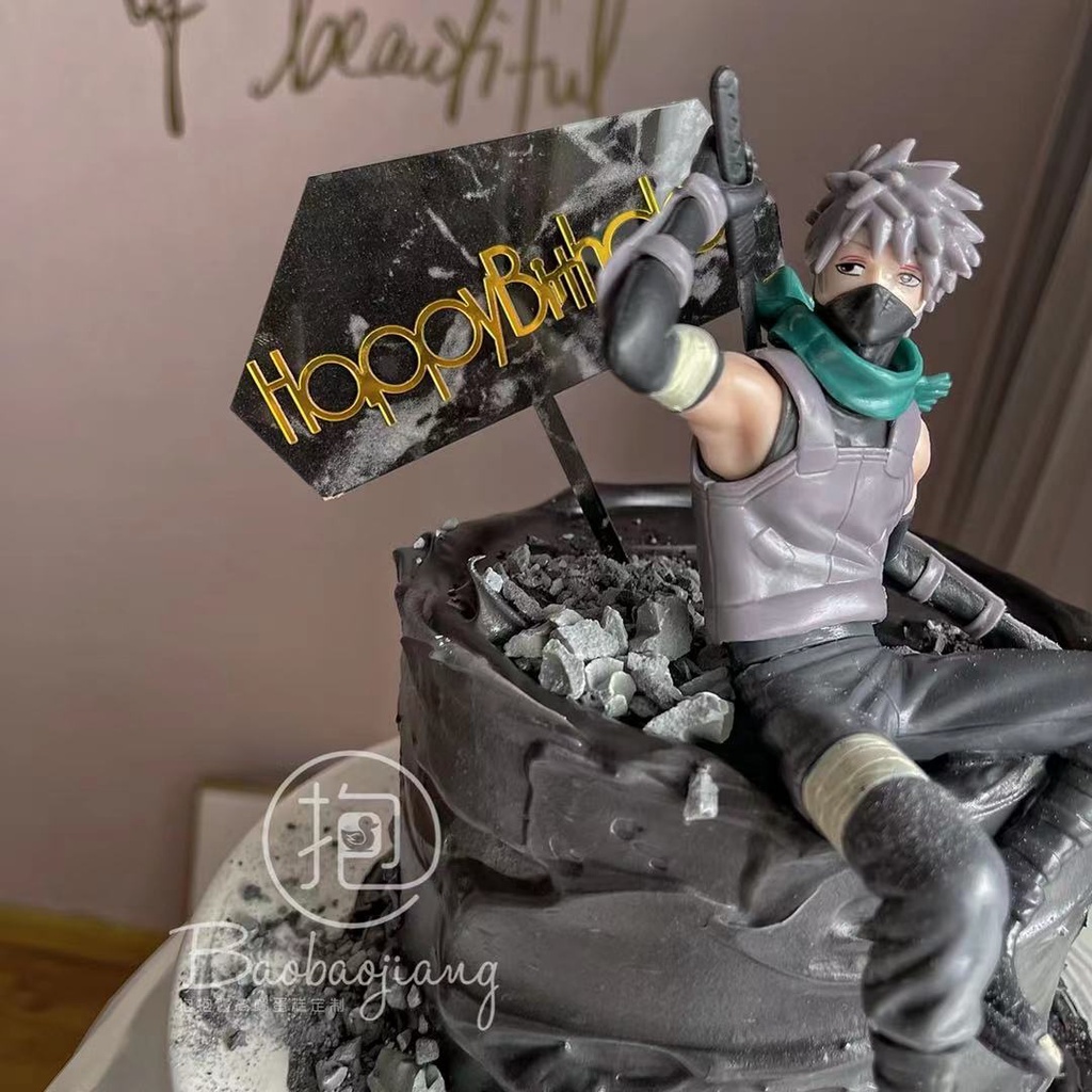 Set 6 Mô Hình Nhân Vật Naruto Sasuke Trang Trí Bánh Kem Sinh Nhật