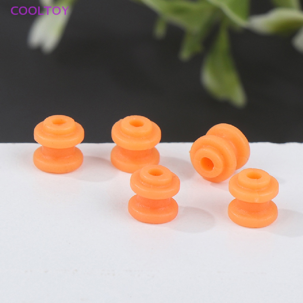 Cooltoy Set 10 Ròng Rọc Bánh Răng Ròng Rọc Mô Hình Đồ Chơi DC 2mm Màu Cam