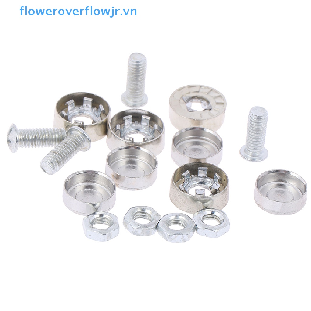 Set 4 Ốc Vít Bằng Hợp Kim Chrome Gắn Biển Số Xe Hơi Chống Trộm