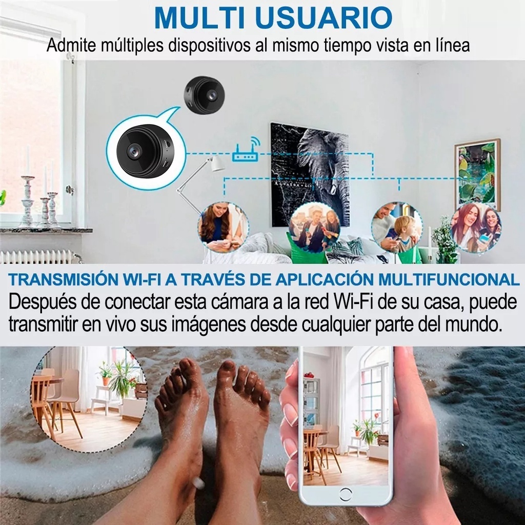 Camera An Ninh mini Kết Nối wifi Không Dây hd